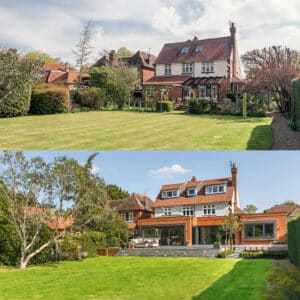 Before and after kitchen extension