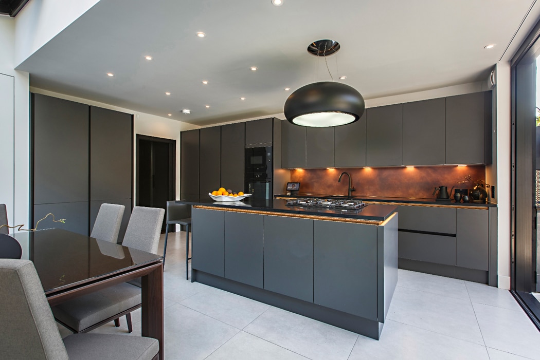 The stunning open-plan kitchen and living space has become the heart of the home