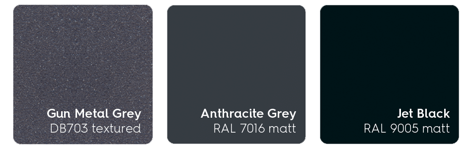 DB703 RAL 7016 and RAL 9005 colour swatches