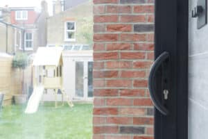 D Shaped Handle - With locking arm - Colour Matched - RAL 9011