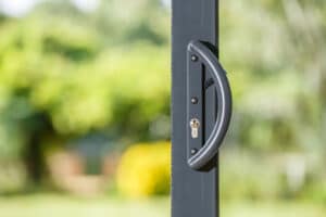 D Shaped Handle - With locking arm - Colour Matched - RAL 7015