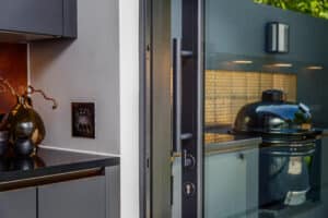 Feature Handle - Round - Straight - Colour Matched - RAL 9011