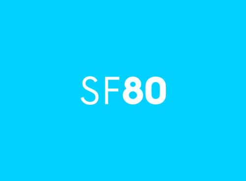 Icon showing the SF80 sliding door logo